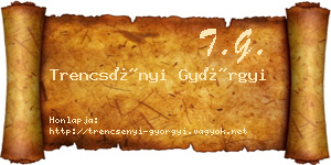 Trencsényi Györgyi névjegykártya