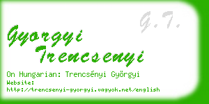 gyorgyi trencsenyi business card