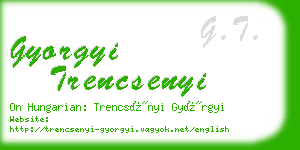 gyorgyi trencsenyi business card